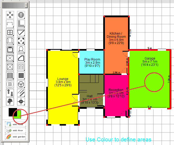 Visual Building :: Topic: Colour code my rooms (1/1)