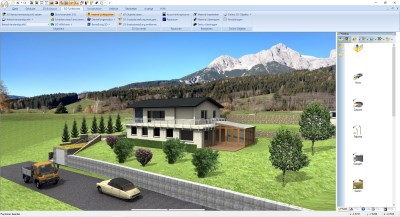 Building on a hillside and terrain editing