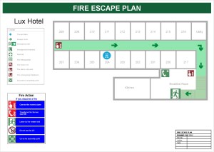 Fire Escape Plan for hotels