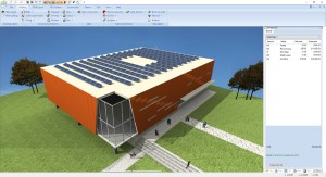 Flat roof mounted solar panels