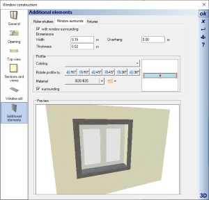 Surroundings for windows and doors