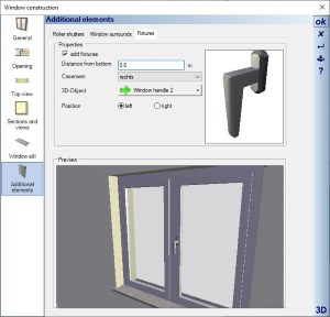 Fixtures for window constructions